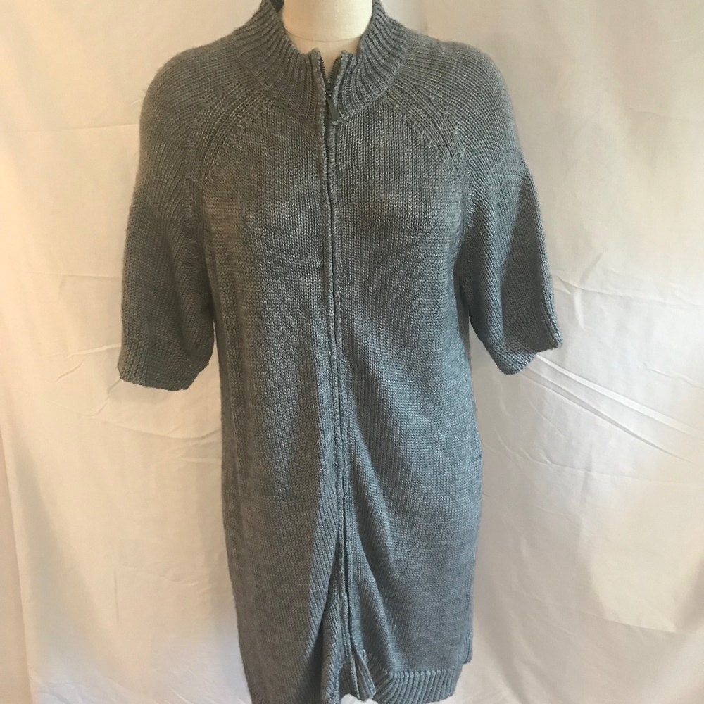 Coldwater Creek Gray Tunic Length Sweater Large